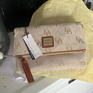 Dooney & Bourke Beige Monogram Clutch